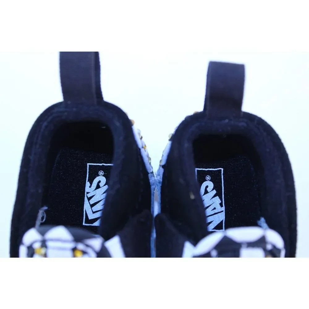 Vans Checkerboard Slip On Black Crystal Sneakers 2